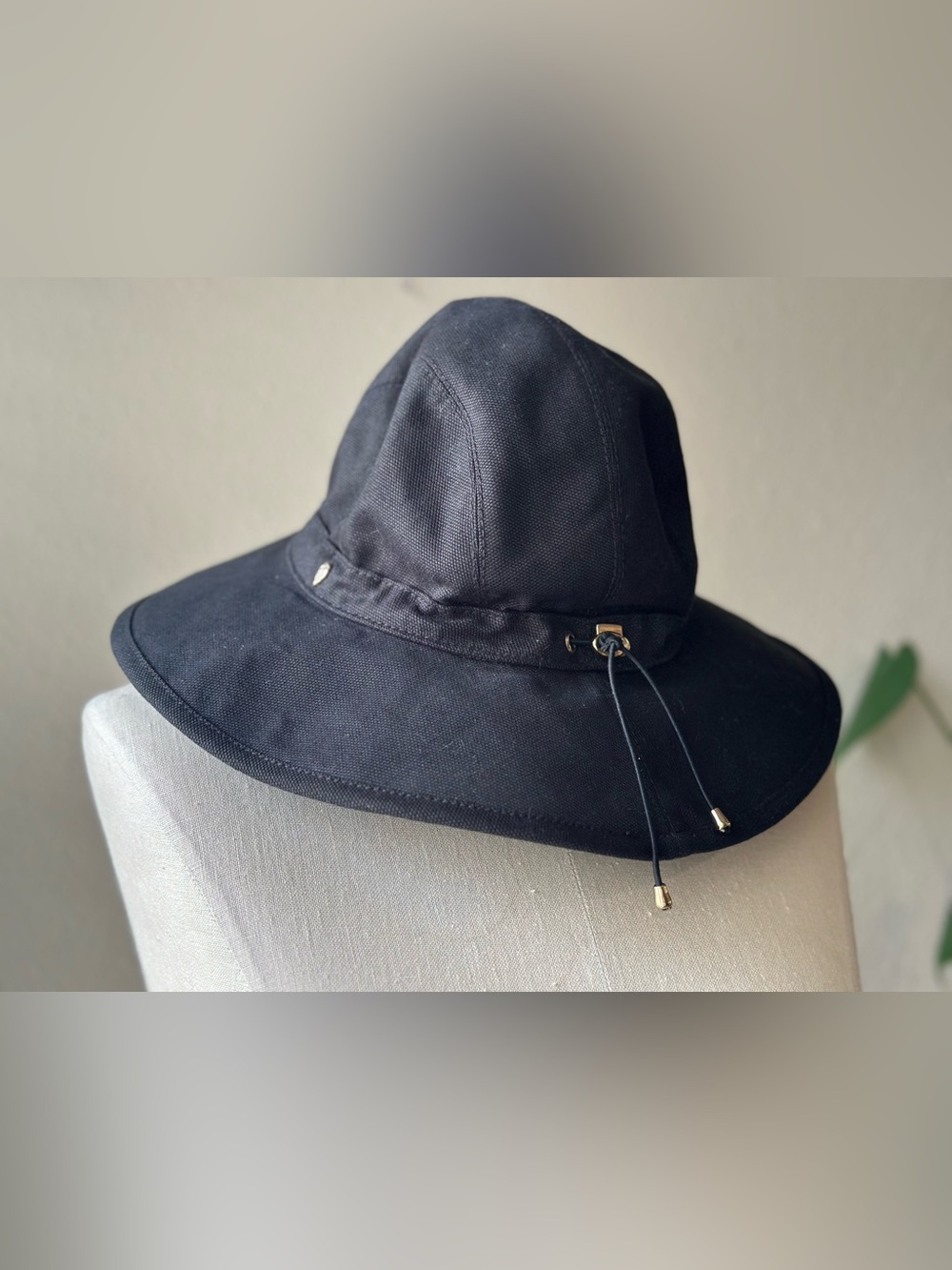 Helen Kaminski Women's Black 100% Cotton Flexible Wide Brim Hat - OSFM